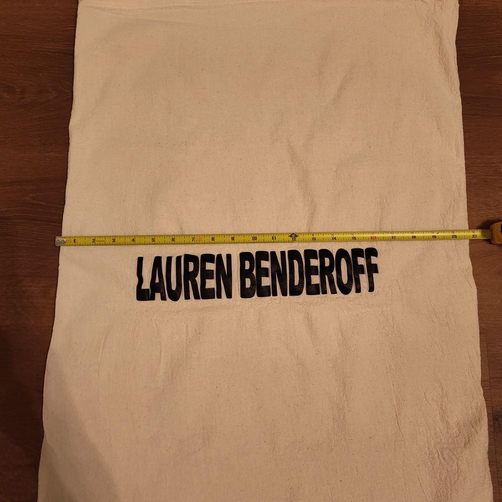 LAUREN BENDEROFF Extra Large Natural Cotton Dust Bag 35" X 20.5" Ivory Storage - Picture 6 of 7